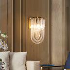 Aurora Wall Lamp Trevi Murano Glass Gold Modern Luxury