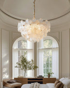 Cavine Pink Glass Flower Chandelier