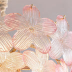 Cavine Pink Glass Flower Chandelier