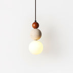 Ritta Triple Sphere Pendant Light Travertine