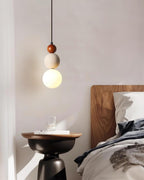 Ritta Triple Sphere Pendant Light Travertine