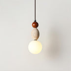 Ritta Triple Sphere Pendant Light Travertine