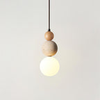 Ritta Triple Sphere Pendant Light Travertine