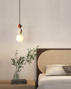 Ritta Triple Sphere Pendant Light Travertine