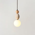Ritta Triple Sphere Pendant Light Travertine