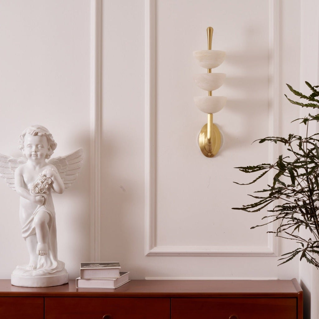 Ulmiraris Wall Light Modern in Alabaster - Kingsley Beaumont