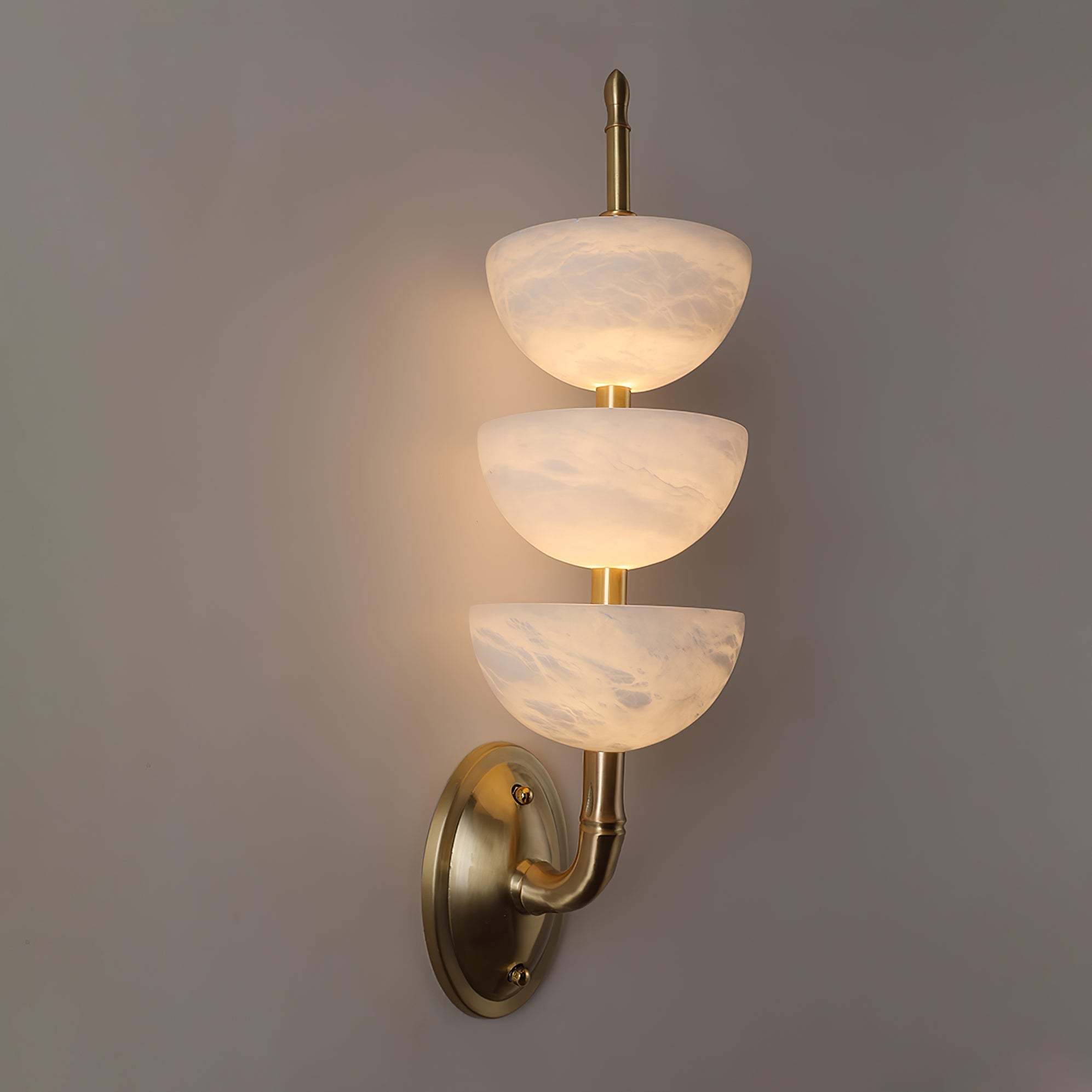 Ulmiraris Wall Light Modern in Alabaster - Kingsley Beaumont