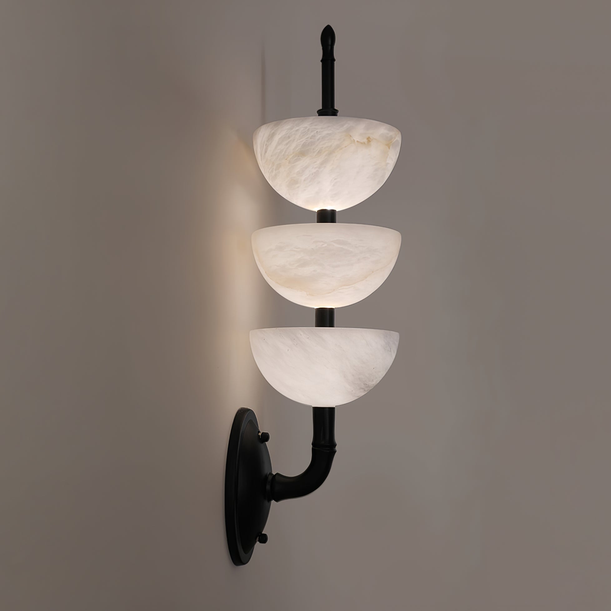 Ulmiraris Wall Light Modern in Alabaster - Kingsley Beaumont