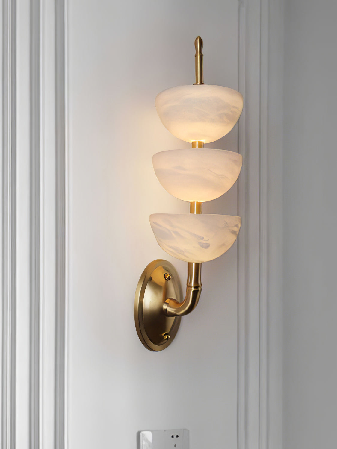 Ulmiraris Wall Light Modern in Alabaster - Kingsley Beaumont