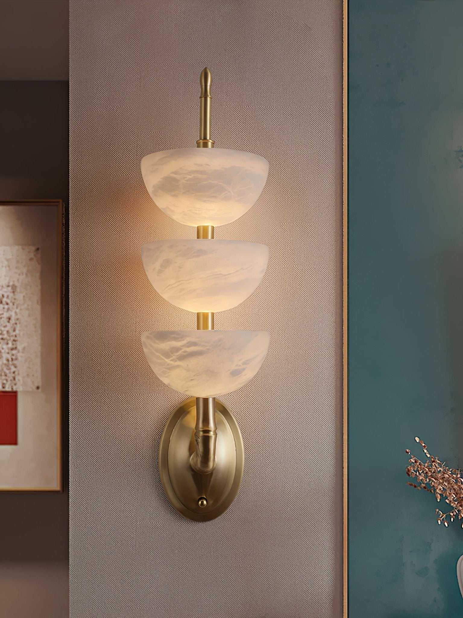 Ulmiraris Wall Light Modern in Alabaster - Kingsley Beaumont
