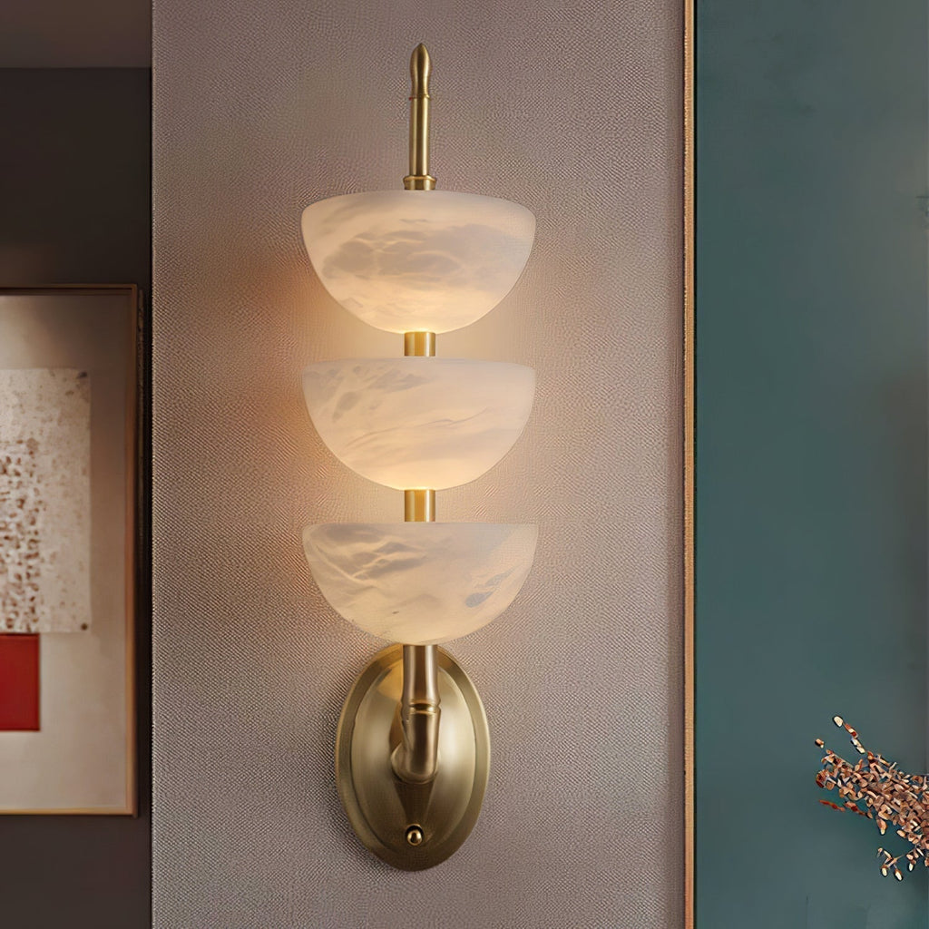 Ulmiraris Wall Light Modern in Alabaster - Kingsley Beaumont