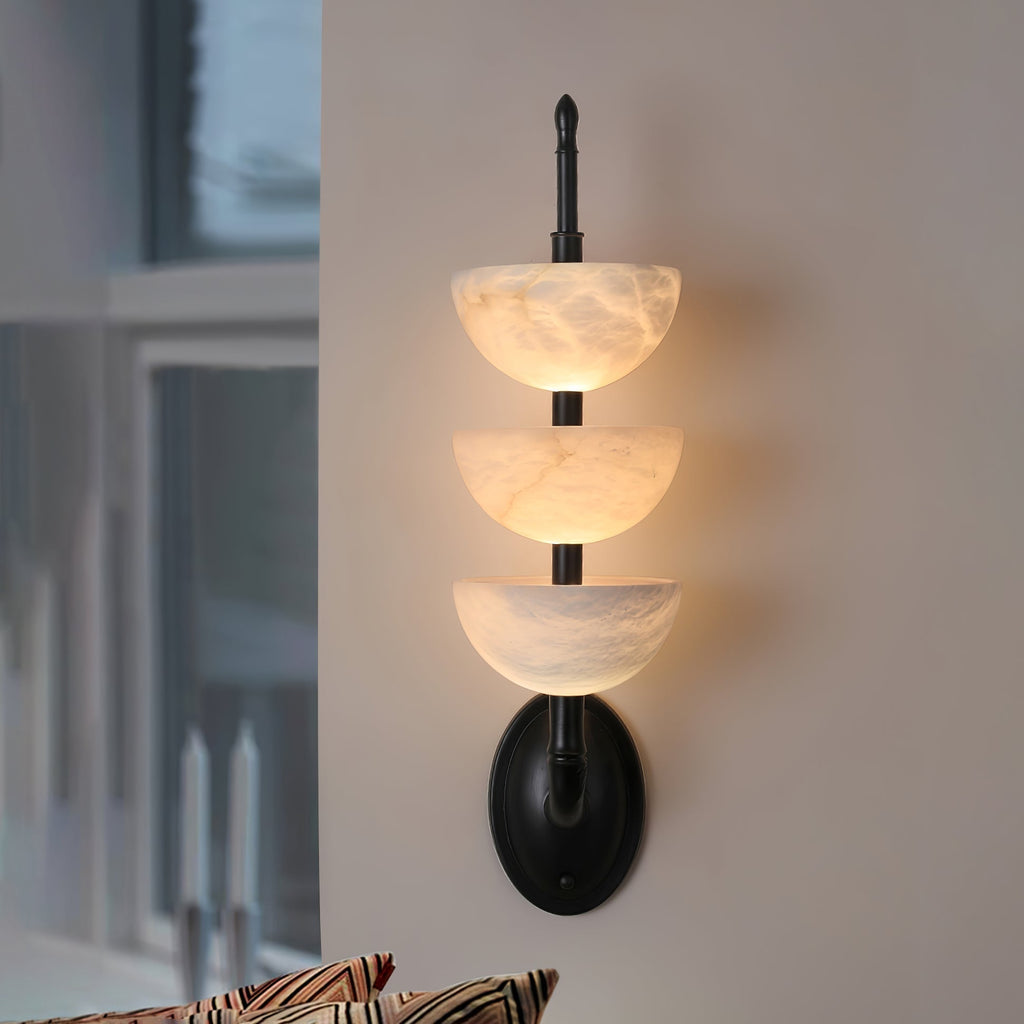 Ulmiraris Wall Light Modern in Alabaster - Kingsley Beaumont