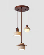 Lunara Multi-Light Pendant  Lamp Set Travertine