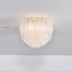 Aurora Ceiling Lamp Murano Petal Hand-Blown Glass Flushmount