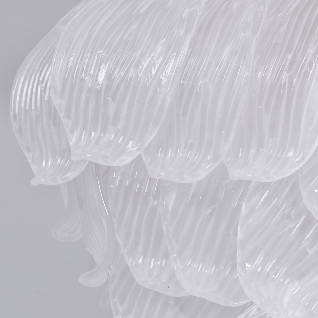 Aurora Ceiling Lamp Murano Petal Hand-Blown Glass Flushmount