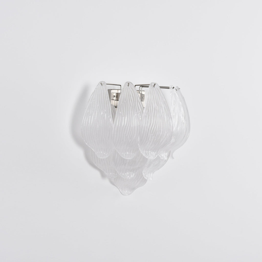 Aurora Wall Lamp Murano Glass Petal Frosted Cascading