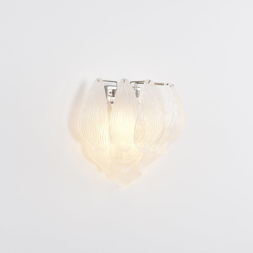 Aurora Wall Lamp Murano Glass Petal Frosted Cascading