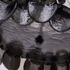 Aurora Chandelier Amber Glass Disc Fish Scale Brass