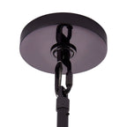 Aurora Chandelier Large Amber Glass Disc Fish Scale Brass