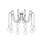 Silva Retro Country LED Spider Chandelier, Black/White