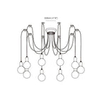 Silva Retro Country LED Spider Chandelier, Black/White