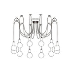 Silva Retro Country LED Spider Chandelier, Black/White