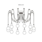 Silva Retro Country LED Spider Chandelier, Black/White