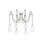 Silva Retro Country LED Spider Chandelier, Black/White