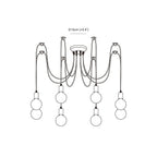 Silva Retro Country LED Spider Chandelier, Black/White