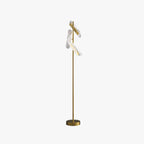 Salgado Floor Lamp Waves/3 Heads Modern, , Gold/White, Living Room