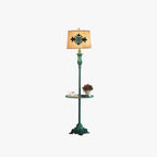 Eryn Floor Lamp Table Vintage, Metal/Resin, Green, Living Room