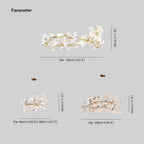 Olivia Modern Golden LED Chandelier Ceramic