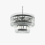 Kristy Modern Luxury LED Chandelier Ceiling Light Black/Gold Glass Living Room