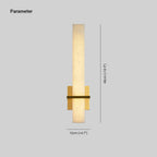 Ritta  Wall Lamp   White Alabaster Brass  Modern Cuboid