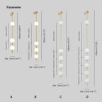 Valentina Vertical Balls Wall Lamp