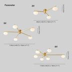 Jania Modern Glass Black Ceiling Light