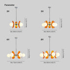 Ulano Chandelier Brown &Orange