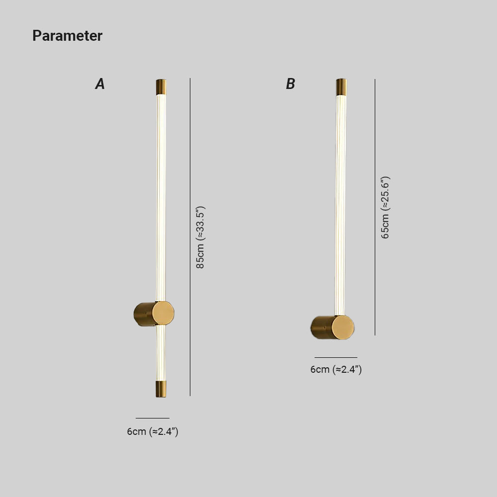 Vexy Linear LED Wall Light Gold