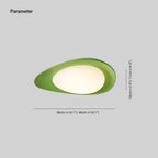 Blex Ceiling Lamp Green&Beige Pebble Shape