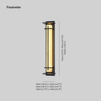 Ray Square Outdoor Wall Light  Imitation Alabaster Waterproof
