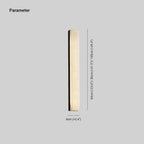 Isen Linear Brass Alabaster Wall Lamp
