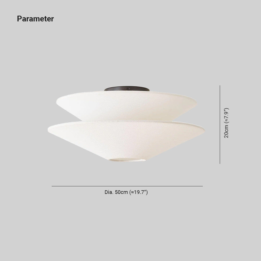 Lina Ceiling Light Double Cone Fabric