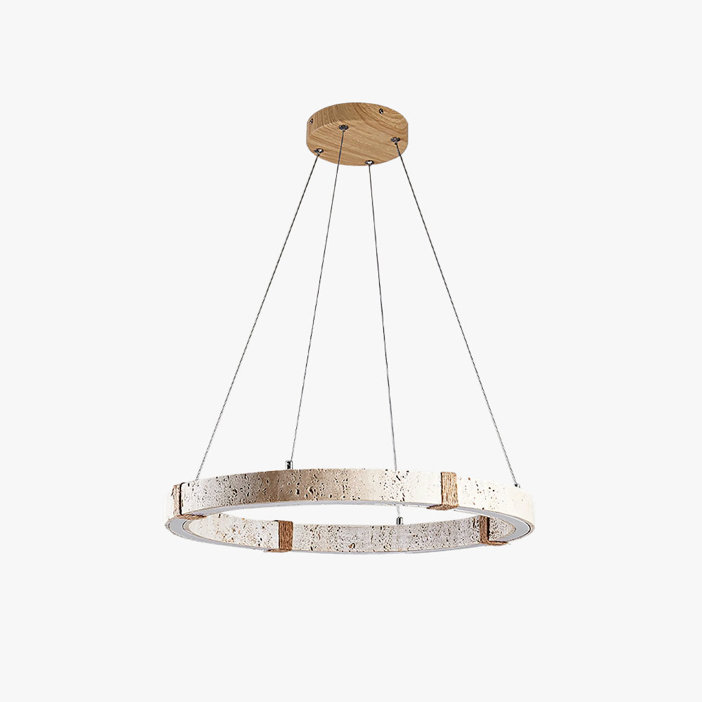 Lumae Ring Travertine Pendant Light