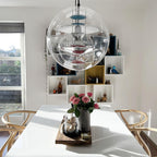 Pendant Lamp Floating Geometric Layers Clear Globe Futuristic Modern