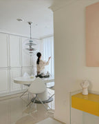Pendant Lamp Floating Geometric Layers Clear Globe Futuristic Modern