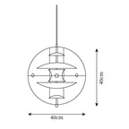 Pendant Lamp Floating Geometric Layers Clear Globe Futuristic Modern