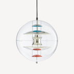 Pendant Lamp Floating Geometric Layers Clear Globe Futuristic Modern