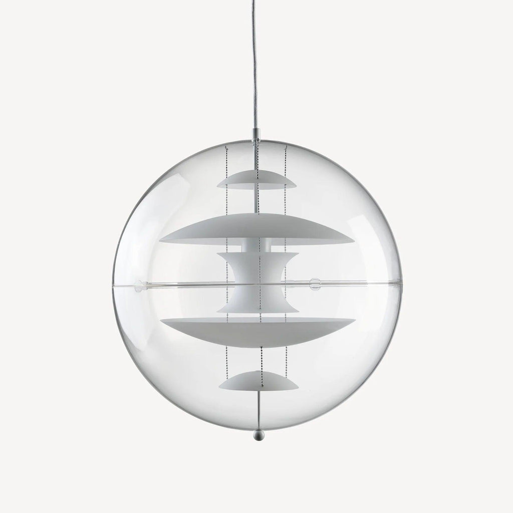 Pendant Lamp Floating Geometric Layers Clear Globe Futuristic Modern