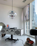 Pendant Lamp Floating Geometric Layers Clear Globe Futuristic Modern