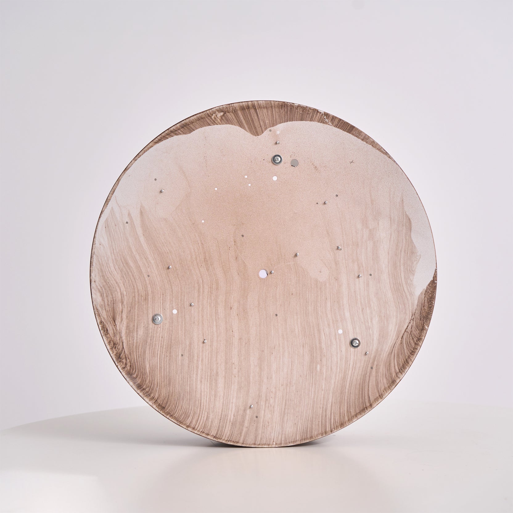 Wavin Ceiling Light Double - Ring Walnut Color